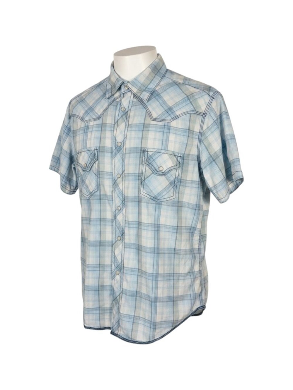 Arizona Jean Company Arizona Jean Co. Men's Plaid Shirt M Blue